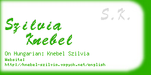 szilvia knebel business card